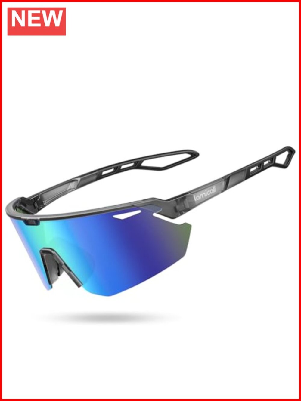 Polarized Sports Sunglasses UV400 Semi-Rimless TR90 TAC Lens for Cycling